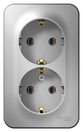 Розетка 2-ая с/з без шторок Systeme Electric Blanca (Бланца) BLNRA010213