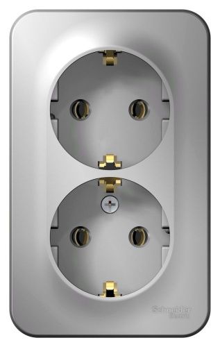 Розетка 2-ая с/з без шторок Systeme Electric Blanca (Бланца) BLNRA010213 - фото 2
