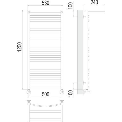 Полотенцесушитель Terminus 4670078529589 53х120 водяной хром - фото 3