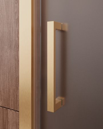 Душевая дверь Cezares MOLVENO MOLVENO-BF-1-120-P-BORO 120х195 стекло рифленое профиль золото брашированное