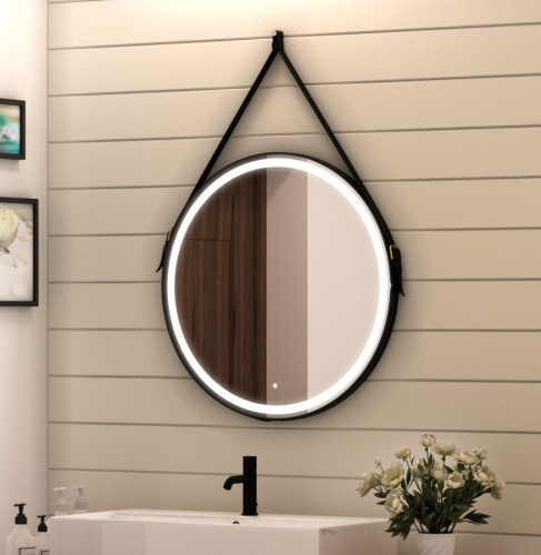 Зеркало Art&Max MILAN AM-Mil-650-DS-F-Nero 65х65