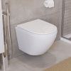 Унитаз подвесной BelBagno UNO BB3105CHR/SC белый с сиденьем микролифт безободковый каскадный смыв