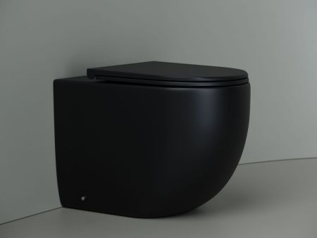 Унитаз приставной Ceramica Nova METROPOL CN4004MB черный с сиденьем микролифт безободковый душевой смыв