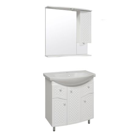 Зеркало-шкаф Runo Милано УТ000002098 80х80 подвесной цвет белый