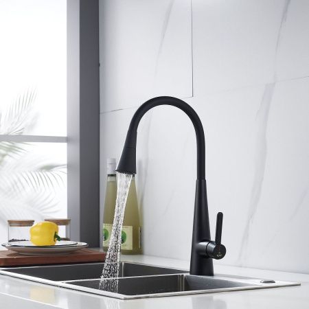 Смеситель для кухни Rose R213H на мойку черный