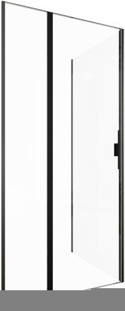 Боковая стенка Allen Brau Priority 3.31021.BBA 100х200 стекло прозрачное профиль черный