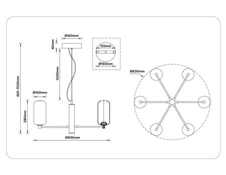 Люстра подвесная Ambrella Light Modern (Модерн) LH11107
