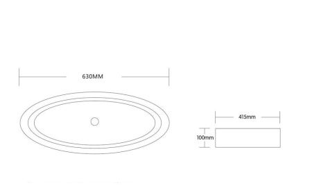 Раковина из сантехнического фарфора Cerutti SPA CR7045 60х40 накладная цвет белый без отверстий под смеситель