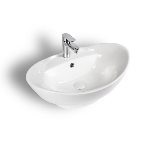 Раковина Bond Oval 59 см S15-590 накладная цвет белый глянцевый