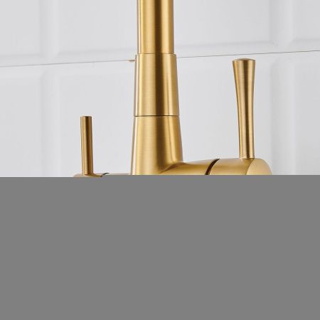 Смеситель для кухни Shevanik S428G на мойку золото