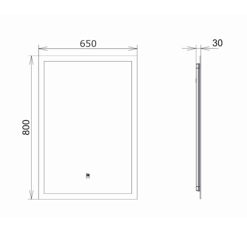 Зеркало в ванную Comforty 00-00014238CF 65x80 - фото 2