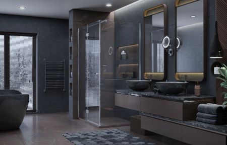 Душевой уголок Ambassador Diamond 12011107L 120х80 стекло прозрачное профиль хром без поддона