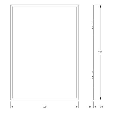 Зеркало Evoform Comfort BY 0913 50х70 подвесное