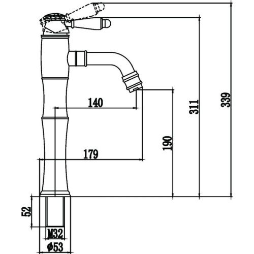 Смеситель Savol S-006612H на раковину черный - фото 3
