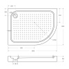 Душевой поддон BelBagno TRAY-BB-RH-120/80-550-15-W-L 120х80 акрил белый с ножками