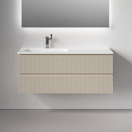 Тумба под раковину Sancos SNOB R SNR120LCE 120х40 подвесная цвет бежевый