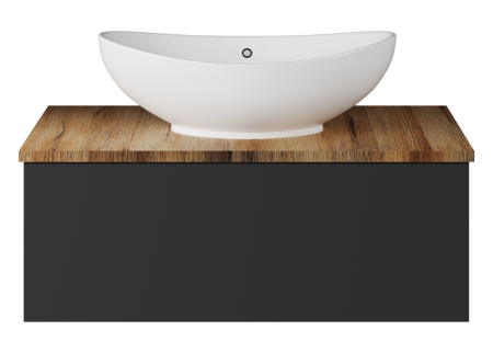 Тумба под раковину Misty Ива П-Ива-01080-481Я 80х50 подвесная цвет серый/коричневый