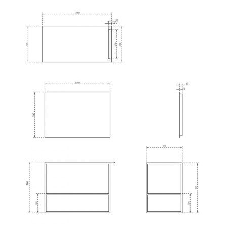 Консоль под раковину Abber AS2631 110х60 напольная цвет черный