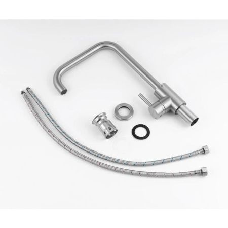 Смеситель для кухни Knotlor STREAMLINE SS-01/1 на мойку нержавеющая сталь