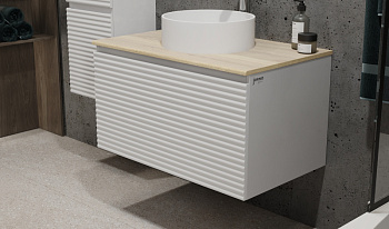 Тумба под раковину Jorno COSSETY Coss.01.80/P/W-DG/JR 79х50х46 подвесная цвет белый