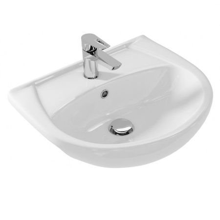 Раковина из сантехнического фарфора Onika Erica UM-ERI55/1 60х50 накладная цвет белый 1 отверстие под смеситель