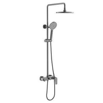 Душевая стойка Aquatek Бетта AQ2140BGM настенная цвет черный хром