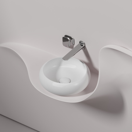 Раковина из сантехнического фарфора Ceramica Nova ELEMENT CN6050MW 36х36 накладная цвет белый матовый без отверстий под смеситель