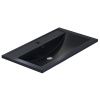 Раковина из искусственного камня Uperwood Foster Quartz 291030038 80х50 полувстраиваемая цвет черный