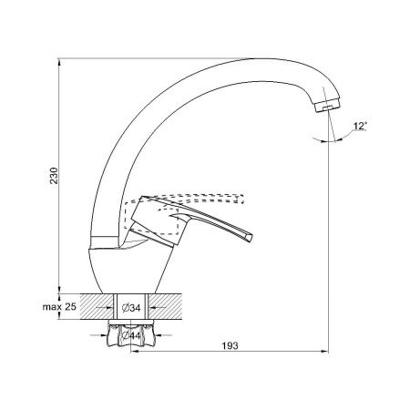 Смеситель для кухни G.Lauf 8G4 8G4-A181KS на мойку бежевый