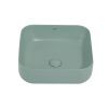 Раковина из сантехнического фаянса Abber RECHTECK AC2211MCG 40х40 накладная цвет зеленый без отверстий под смеситель