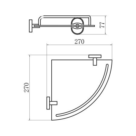 Полка в ванную комнату Fashun A1921-1