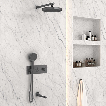 Душевая система Vincea VSFW-432TI2GM встраиваемая в стену с термостатом