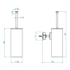Ершик для унитаза THG Ptale de cristal bleu U6B-A02-4720C