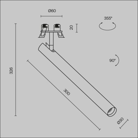 Светильник встраиваемый Maytoni Technical Focus T C141RS-L300-6W4K-W