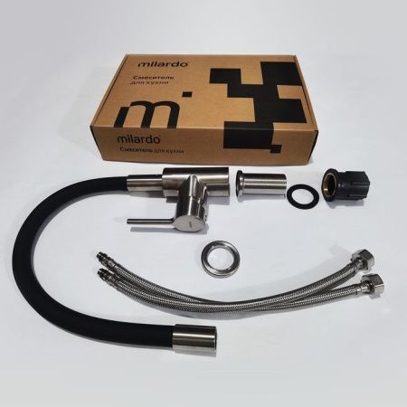 Смеситель для кухни Milardo Meal M01BN0FM05 на мойку сатин