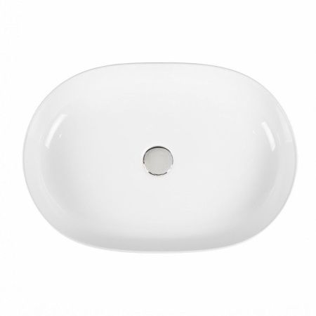 Раковина из сантехнического фарфора Bond Oval S51-600 60х40 накладная цвет белый без отверстий под смеситель