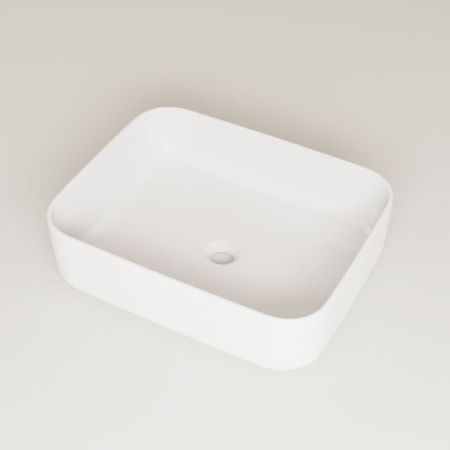 Раковина из сантехнического фарфора Iddis Bridge BRIWM05i27 50х40 накладная цвет белый без отверстий под смеситель