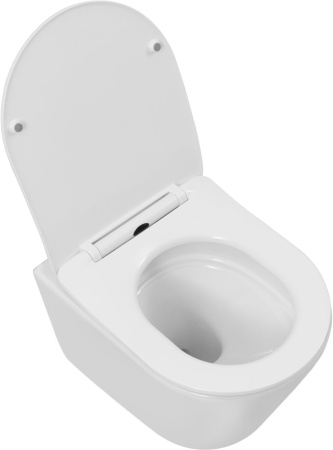 Унитаз подвесной Logan 00342543 белый с сиденьем микролифт безободковый смыв торнадо