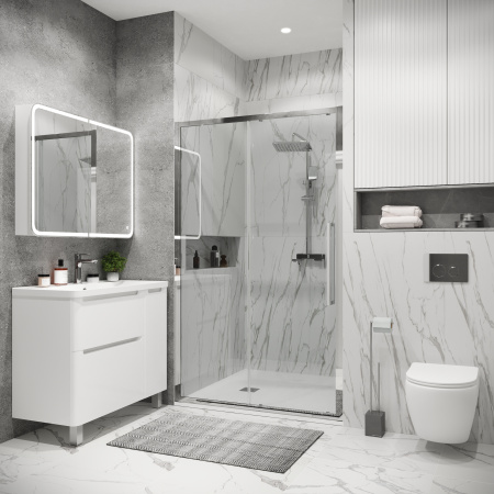 Душевая дверь Grossman Cosmo 100.K33.02.110.10.00 110х195 стекло прозрачное профиль хром глянцевый