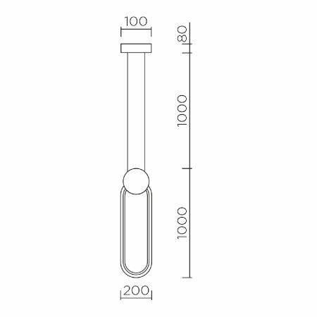 Светильник подвесной LED4U 8576 BK