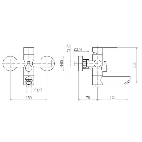 Душевая стойка Fashun A52401N-8A настенная цвет белый - фото 3