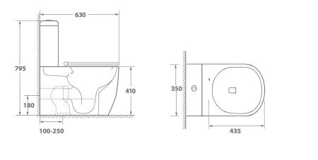 Унитаз напольный с бачком Cerutti SPA CT10373 белый с сиденьем микролифт безободковый смыв торнадо