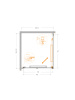 Душевой уголок Cezares LUX LUX-AH-FS-1-90/100-C-CR 100х90 стекло прозрачное профиль хром без поддона