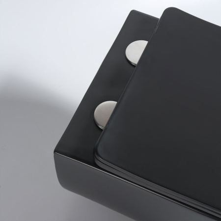 Унитаз подвесной Vincea Evo VT1-34SMB черный матовый с сиденьем микролифт безободковый душевой смыв