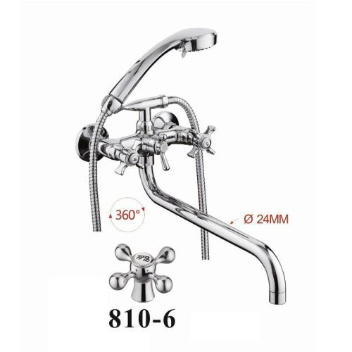 Смеситель для ванны D-Lin D145810-6 настенный хром - фото 2