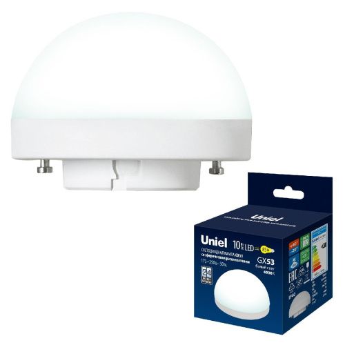 Лампа светодиодная Uniel LED-GX53-10W/4000K/GX53/FR/SPHERE PLZ02WH - фото 5