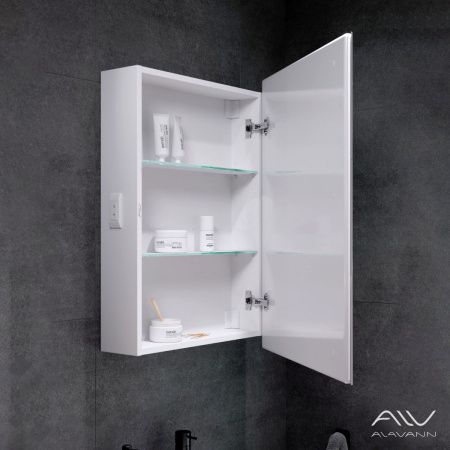 Зеркало-шкаф Alavann Rita ALV0289002 60х80 подвесной цвет белый