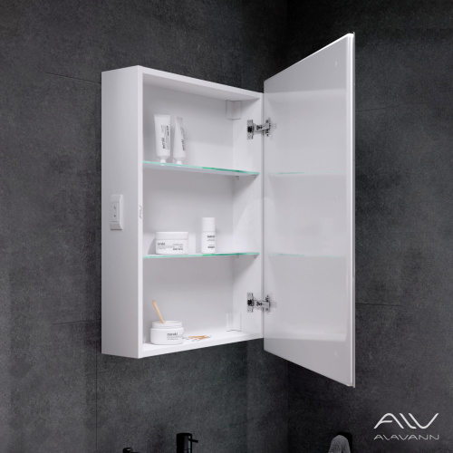 Зеркало-шкаф Alavann Rita 60 ALV0289002 с подсветкой универсальный - фото 2