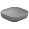 Раковина керамическая GSG Ceramic Design Easy EALAVQU45038 50х50 накладная цвет серый без отверстий под смеситель