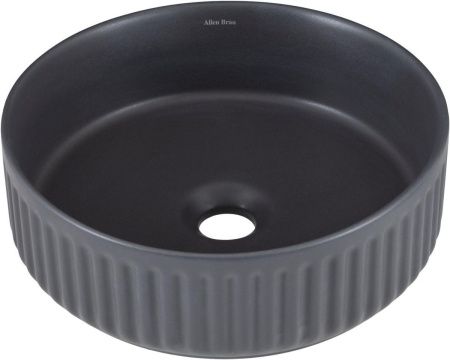 Раковина керамическая Allen Brau Fantasy 4.11032.AN 40х40 накладная цвет черный без отверстий под смеситель